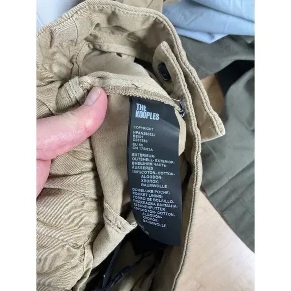 The Kooples Men's Beige‎ Pants Size FR 50/L NWT